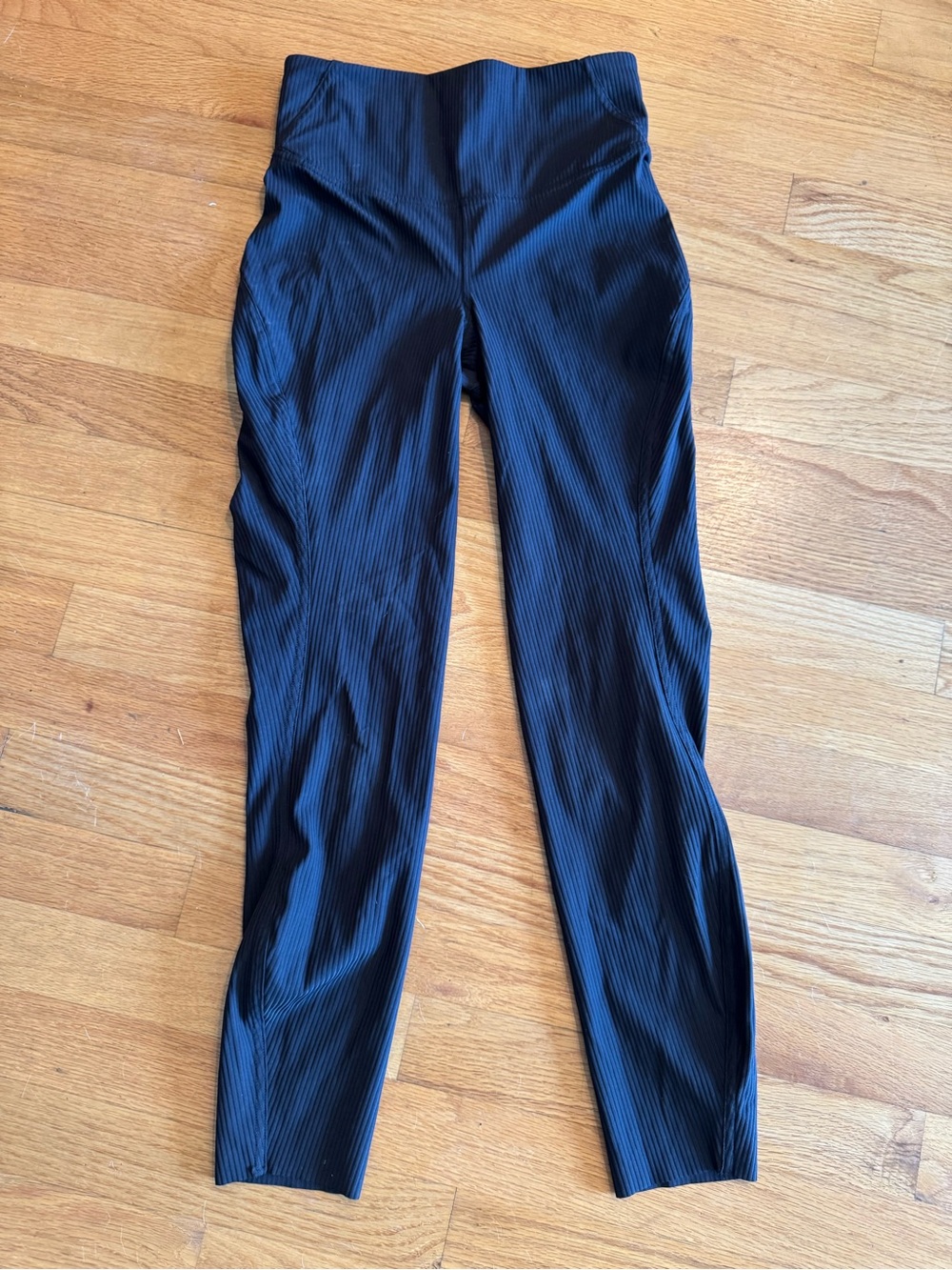 lululemon athletica Black Ribbed High-Rise Leggings